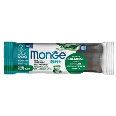 Ласощі для собак Monge Gift Dog Skin support лосось з алое 40 г (8009470085526)