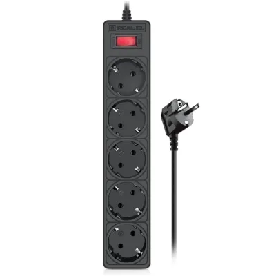 Мережевий фільтр живлення REAL-EL RS-Protect 505, 1.8m, black (EL122300044)