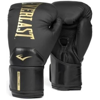 Боксерські рукавички Everlast Elite 2 Boxing Glove P00003273 чорний, золотий 16 унцій (009283623739)