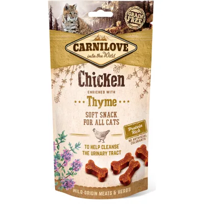 Ласощі для котів Carnilove Semi Moist з куркою і чебрецем 50 г (8595602527212)