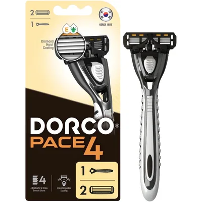 Бритва Dorco Pace4 для чоловіків з 2 картриджами 4 леза (8801038585741)