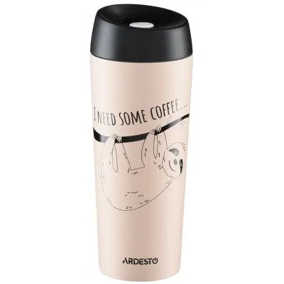 Термокружка ARDESTO Coffee Time Bradypus 450 мл Beige (AR2645DBE)