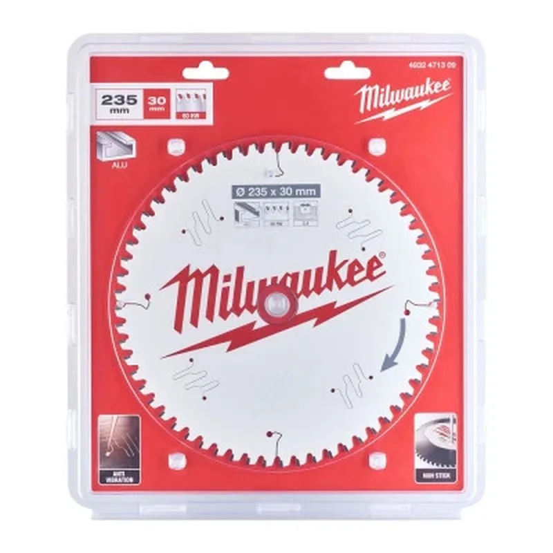 Диск пильний Milwaukee Alu PFTE 235х30х2,4мм, 60 зуб. (4932471309)