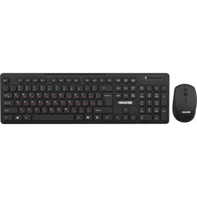 Комплект Maxxter KMS-WCM-02B-UA Wireless UA Black (KMS-WCM-02B-UA)