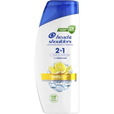 Шампунь Head & Shoulders 2 в 1 Проти лупи Цитрусова свіжість 625 мл (8700216158022)