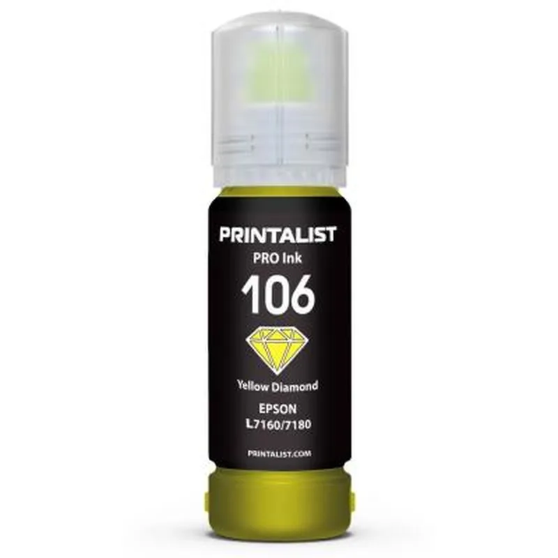 Чорнило Printalist Epson 106 L7160/7180 70г Yellow (PL106Y)