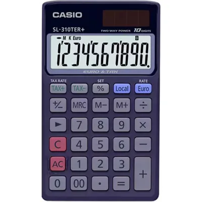 Калькулятор Casio SL-310TER+-WA-EP, темно-синій (CALC-CAS-SL-310TER)