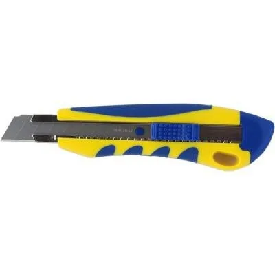 Ніж канцелярський Buromax 18мм, metal runners, rubber inserts (BM.4618)