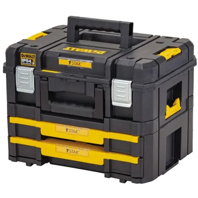 Ящик для інструментів DeWALT TSTAK 2.0 440х330х340 мм, з висувними секціями (DWST83395-1)