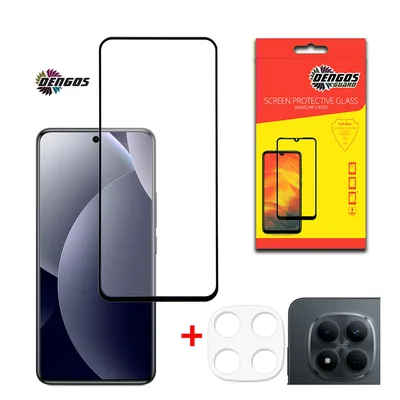 Скло захисне Dengos Xiaomi Redmi Note 15 Pro 5G + camera protection Black (DG-TGSCP-13)