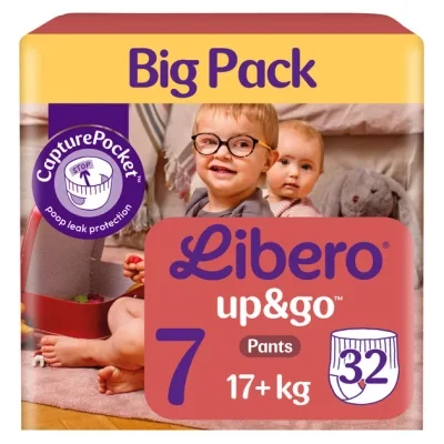 Підгузки Libero Up&Go Розмір 7 (17+ кг) 32 шт (7322542536421)
