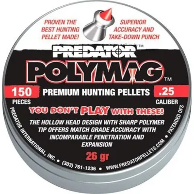 Пульки JSB Polymag 6,35 мм 1,645 г 150 шт/уп (1004-01-150)