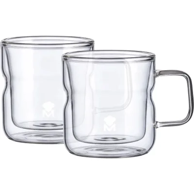 Набір чашок MasterPro Mixology з подвійними стінками 140 мл, 2 шт (BGMP-20208)