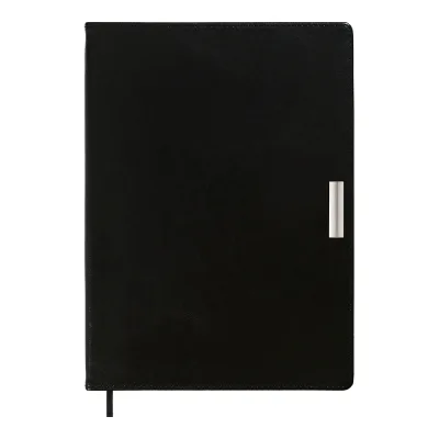 Тижневик Buromax недатований SALERNO, L2U, A4, чорний, штуч.шкіра, 336 сторінок (BM.2099-01)