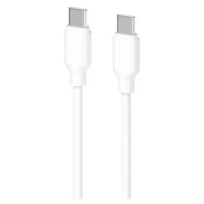 Дата кабель USB-C to USB-C 1.0m Glow 60W white 2E (2E-CCCC-WH)