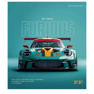 Зошит Школярик Cars posters 60 аркушів клітинка (060-3572K)