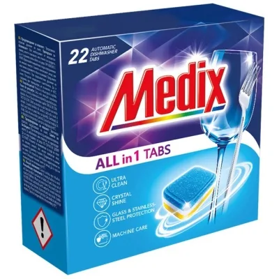 Таблетки для посудомийних машин Medix All in 1 22 шт. (3801003002636)