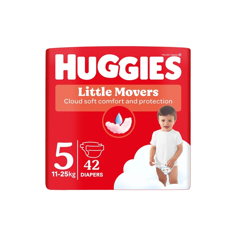 Підгузки Huggies Little Movers 5 (11-25 кг) Jumbo 42 шт (5029053567884_5029053567594)