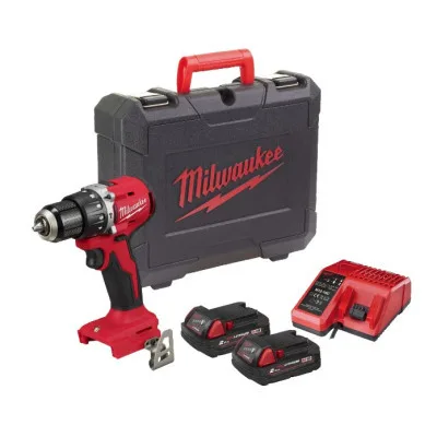 Шуруповерт Milwaukee ударний M18 BLPDRC-202C, 60.5 Нм, 2x2Ah, кейс (4933492822)