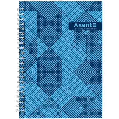 Блокнот Axent на спіралі А5 96 аркушів, клітинка, тверда обкладинка №33 (8032-33-A)
