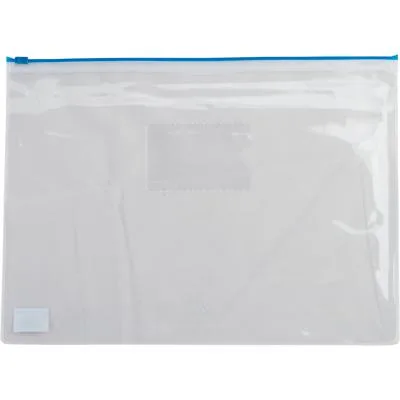 Папка на блискавці Buromax А4, plastic zipper blue (BM.3946-02)