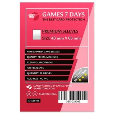 Протектор для карт Games 7 Days 43 х 65 мм, Mini Chimera, 50 шт (PREMIUM) (GSD-024365)