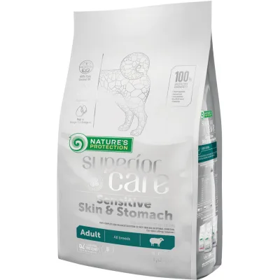Сухий корм для собак Nature's Protection Superior Care Sensitive Skin&Stomach All Breeds 1.5 кг (NPSC45792)