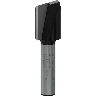 Фреза Bosch Professional пазова з двома лезами, Std, S8, D15, L20 (2.608.628.387)