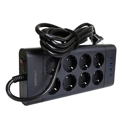 Мережевий фільтр живлення Patron SP-1683-USB (EXT-PN-SP-1683-USB)