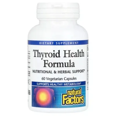 Вітамінно-мінеральний комплекс Natural Factors Здоров'я щитовидної залози, Thyroid Health Formula, 60 вегетаріан (NFS-03510)