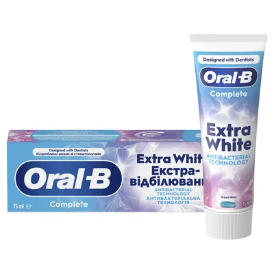 Зубна паста Oral-B Complete Надзвичайна білизна Прохолодна м'ята 75 мл (8006530254779)