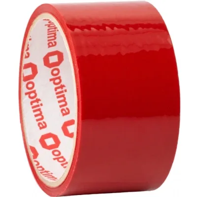 Скотч Optima 48 мм х 30 м, червоний (O45304-03)