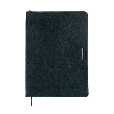 Тижневик Buromax недатований SALERNO, L2U, A4, зелений, штуч.шкіра, 336 сторінок (BM.20990-04)