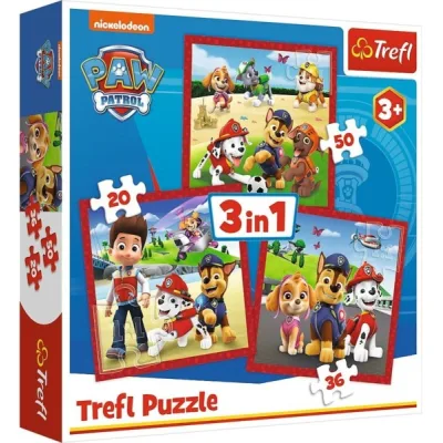 Пазл Trefl Paw Patrol Щасливі собаки 3 в 1 (5900511348675)