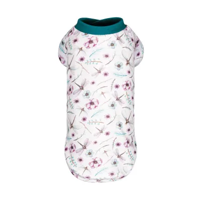 Футболка для тварин Pet Fashion Flora М біла з квітковим принтом (4823082441471)