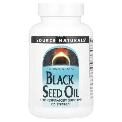 Трави Source Naturals Олія чорного кмину, Black Seed Oil, 120 гелевих капсул (SNS-02757)