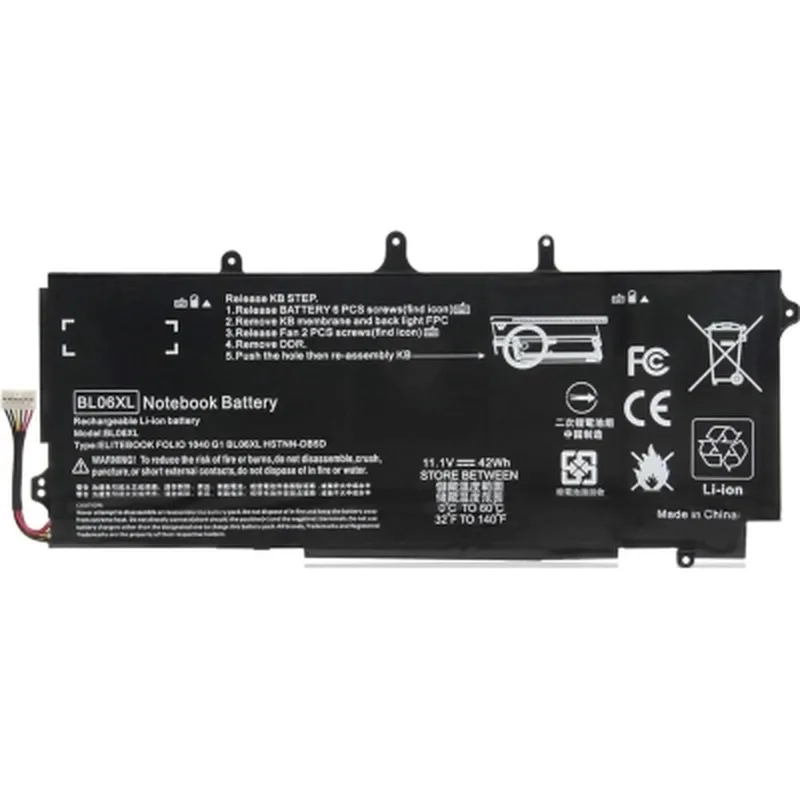 Акумулятор до ноутбука HP EliteBook Folio 1040 G2 BL06XL, 42Wh (3783mAh), 6cell, 11.1V, Li-Pol AlSoft (A71070)