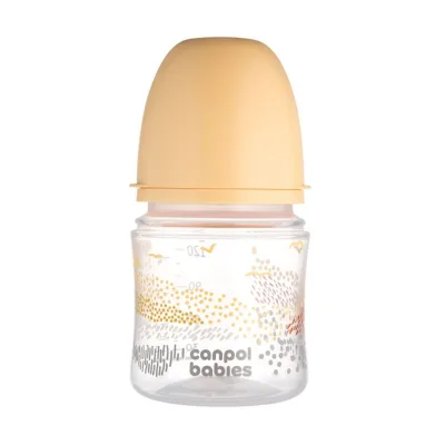 Пляшечка для годування Canpol babies Easystart MOUNTAINS антиколікова з широким отвором 120 мл бежева (35/242_bei)