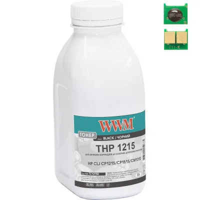 Тонер HP CLJ CP1215/CP1515/CM1312 55г Black +chip WWM (TC1215B)