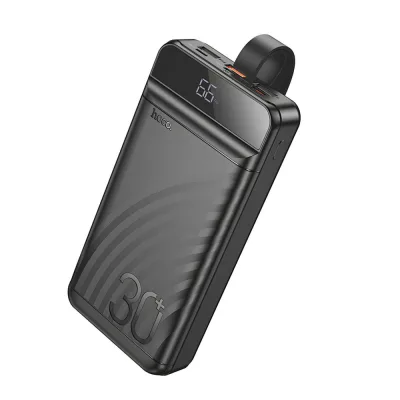 Батарея універсальна HOCO 30000mAh Element PD/20W, QC/22.5W, LED Lamp, Black (J123B / 714735)