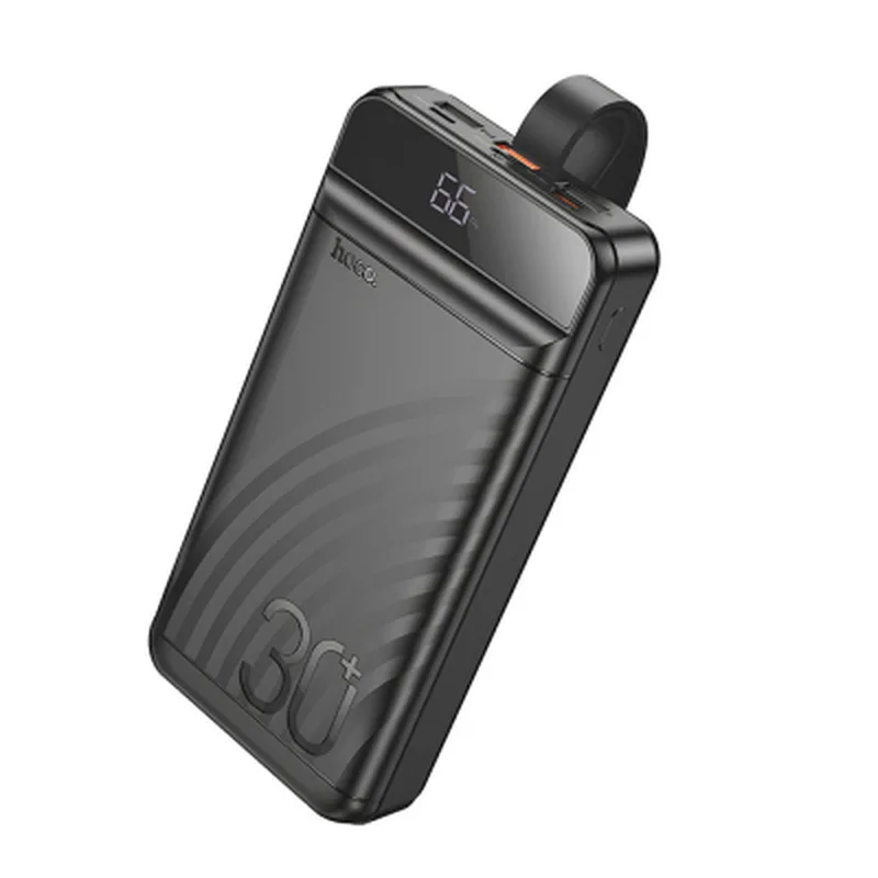 Батарея універсальна HOCO 30000mAh Element PD/20W, QC/22.5W, LED Lamp, Black (J123B / 714735)