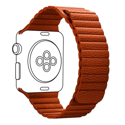 Ремінець до смарт-годинника Armorstandart Leather Loop для Apple Watch 42 (Series 11-10)/41/40/38 Orange (ARM57838)