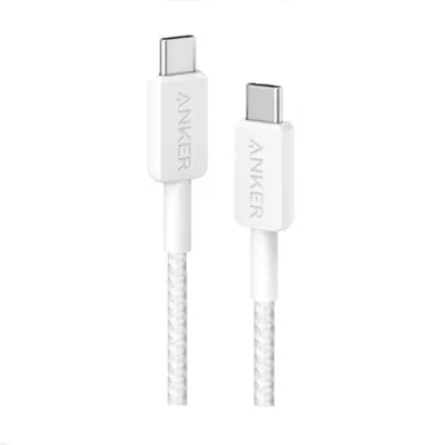 Кабель Anker 322 USB-C - USB-C 0.9 м, White (A81F5H21/A81F5G21)