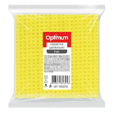 Серветки для прибирання PRO service Optimum целюлозні Жовті 5 шт. (4823071623253)