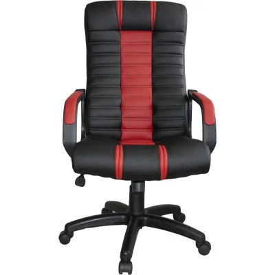 Офісне крісло Примтекс плюс Atlant combi soft D-5/B-6, екошкіра чорний/червоний (Atlant combi soft D-5/B-6)