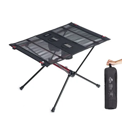 Туристичний стіл Naturehike полегшений NH19Z027-Z сітка/ алюміній чорний (6927595736777)