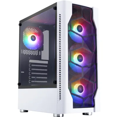 Корпус для ПК 1stPlayer D4-WH-4F1-W