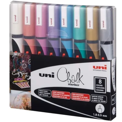 Набір маркерів UNI набір POSCA Metallic Color, 1,8-2,5 мм, 8 шт (PWE-5M METALLIC 8C)
