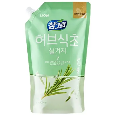 Засіб для ручного миття посуду Lion Rosemary Vinegar Dish Soap З розмариновим оцтом Запасний блок 900 г (8806325623724)