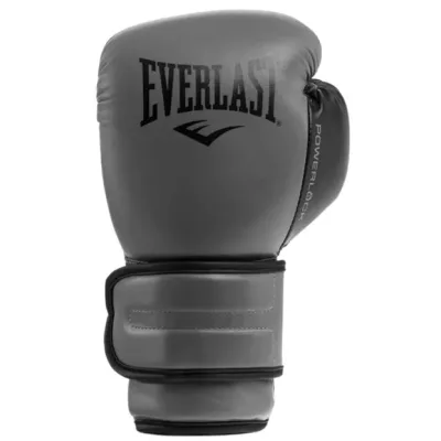 Боксерські рукавички Everlast PowerLock Boxing Training Gloves P00002307 сірий, чорний 16 унцій (009283608552)